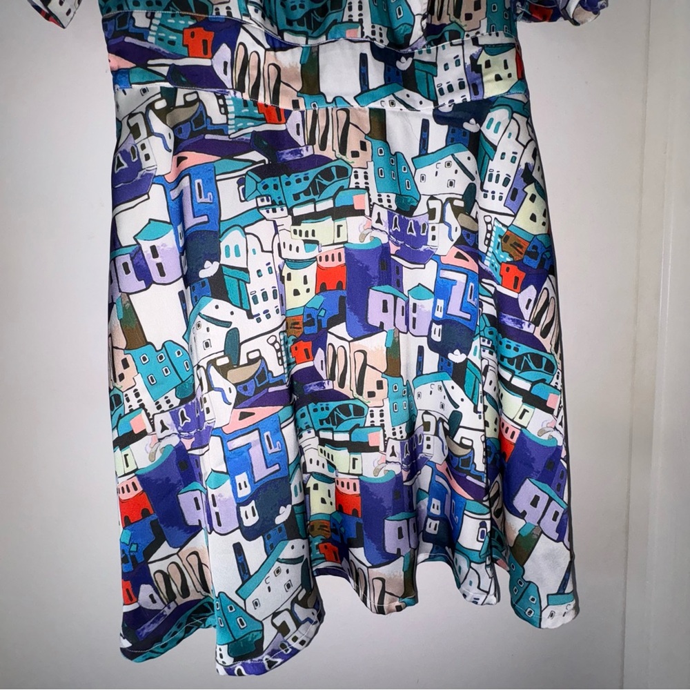 eShakti Multicolor Abstract Print Dress - Picture 4 of 6